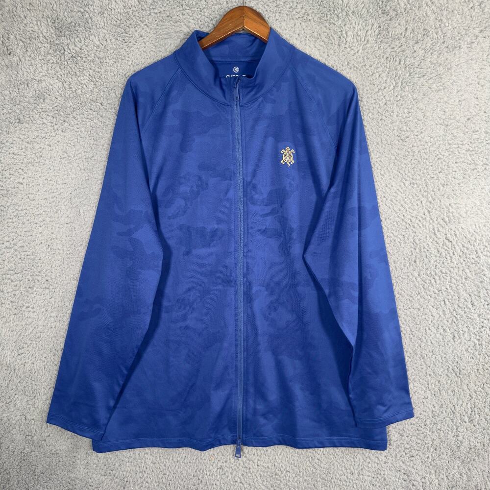 G/FORE Golf Jacket Mens XXL 2XL Blue Camo Full Zip Lightweight Old Memorial